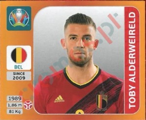 126 Toby Alderweireld – UEFA Euro 2020 Tournament Edition Panini