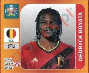 127 Dedryck Boyata – UEFA Euro 2020 Tournament Edition Panini