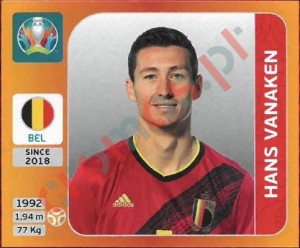 135 Hans Vanaken – UEFA Euro 2020 Tournament Edition Panini