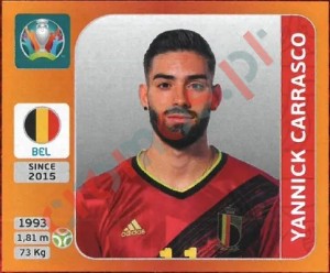 138 Yannick Carrasco – UEFA Euro 2020 Tournament Edition Panini