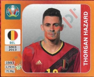 141 Thorgan Hazard – UEFA Euro 2020 Tournament Edition Panini