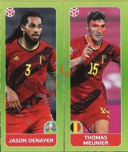 145 Jason Denayer / Thomas Meunier – UEFA Euro 2020 Tournament Edition Panini
