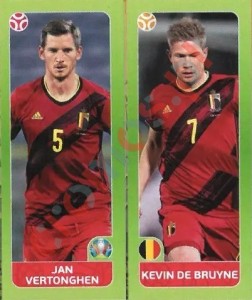 146 Jan Vertonghen / Kevin De Bruyne – UEFA Euro 2020 Tournament Edition Panini