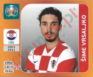 356 Šime Vrsaljko – UEFA Euro 2020 Tournament Edition Panini