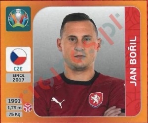 383 Jan Bořil – UEFA Euro 2020 Tournament Edition Panini