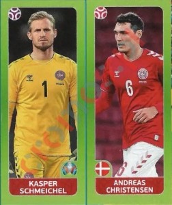 150 Kasper Schmeichel / Andreas Christensen – UEFA Euro 2020 Tournament Edition Panini