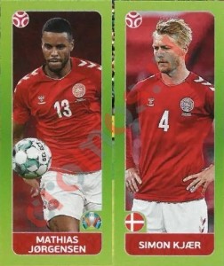 151 Mathias Jørgensen / Simon Kjær – UEFA Euro 2020 Tournament Edition Panini