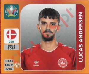 165 Lucas Andersen – UEFA Euro 2020 Tournament Edition Panini