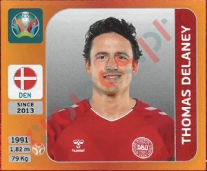 166 Thomas Delaney – UEFA Euro 2020 Tournament Edition Panini