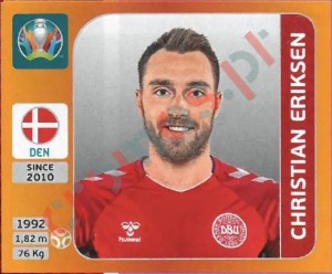 167 Christian Eriksen – UEFA Euro 2020 Tournament Edition Panini