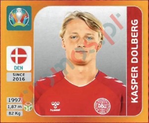 172 Kasper Dolberg – UEFA Euro 2020 Tournament Edition Panini