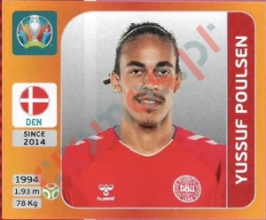 173 Yussuf Poulsen – UEFA Euro 2020 Tournament Edition Panini