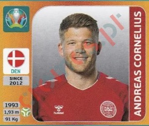 174x Andreas Cornelius – UEFA Euro 2020 Tournament Edition Panini