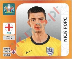 403 Nick Pope – UEFA Euro 2020 Tournament Edition Panini