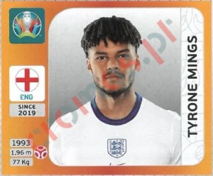 408 Tyrone Mings – UEFA Euro 2020 Tournament Edition Panini