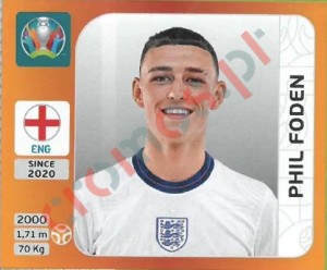 412 Phil Foden – UEFA Euro 2020 Tournament Edition Panini