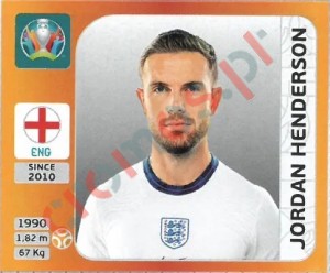 414 Jordan Henderson – UEFA Euro 2020 Tournament Edition Panini