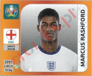 419 Marcus Rashford – UEFA Euro 2020 Tournament Edition Panini