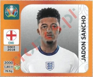 420 Jadon Sancho – UEFA Euro 2020 Tournament Edition Panini