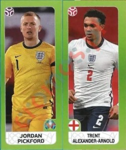 422 Jordan Pickford / Trent Alexander-Arnold – UEFA Euro 2020 Tournament Edition Panini