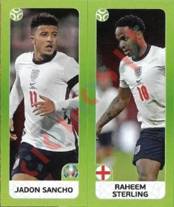 427 Jadon Sancho / Raheem Sterling – UEFA Euro 2020 Tournament Edition Panini