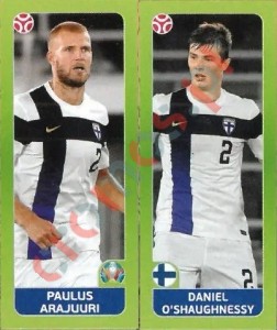 199 Paulus Arajuuri / Daniel O'Shaughnessy – UEFA Euro 2020 Tournament Edition Panini