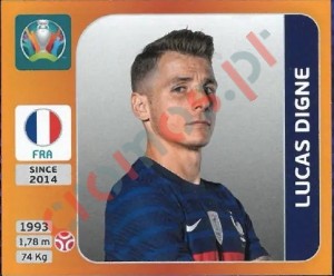 574 Lucas Digne – UEFA Euro 2020 Tournament Edition Panini