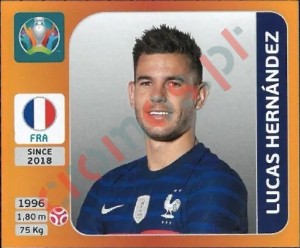 575 Lucas Hernández – UEFA Euro 2020 Tournament Edition Panini