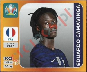 581 Eduardo Camavinga – UEFA Euro 2020 Tournament Edition Panini