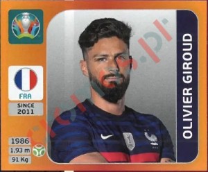 588 Olivier Giroud – UEFA Euro 2020 Tournament Edition Panini
