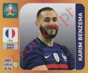 590x Karim Benzema – UEFA Euro 2020 Tournament Edition Panini