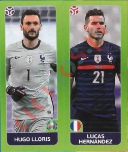 592 Hugo Lloris / Lucas Hernández – UEFA Euro 2020 Tournament Edition Panini