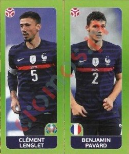 593 Clément Lenglet / Benjamin Pavard – UEFA Euro 2020 Tournament Edition Panini