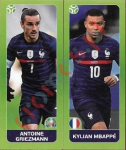 597 Antoine Griezmann / Kylian Mbappé – UEFA Euro 2020 Tournament Edition Panini