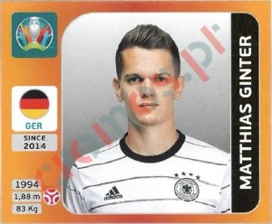 607 Matthias Ginter – UEFA Euro 2020 Tournament Edition Panini