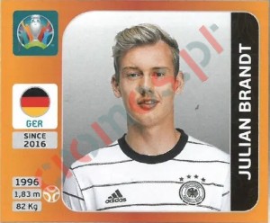 613 Julian Brandt – UEFA Euro 2020 Tournament Edition Panini