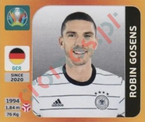 613x Robin Gosens – UEFA Euro 2020 Tournament Edition Panini