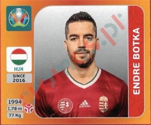 629 Endre Botka – UEFA Euro 2020 Tournament Edition Panini