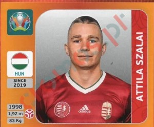 634 Attila Szalai – UEFA Euro 2020 Tournament Edition Panini