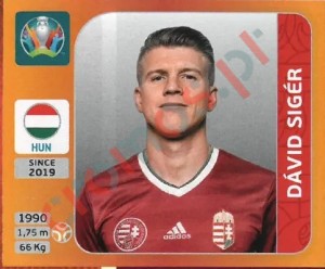 639 Dávid Sigér – UEFA Euro 2020 Tournament Edition Panini