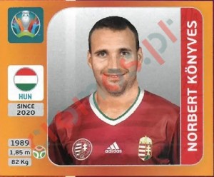 642 Norbert Könyves – UEFA Euro 2020 Tournament Edition Panini