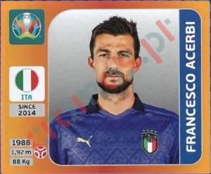 14 Francesco Acerbi – UEFA Euro 2020 Tournament Edition Panini