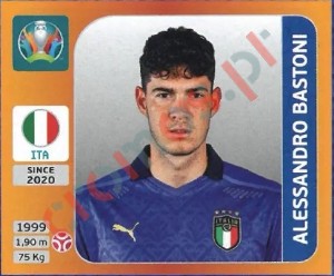 15 Alessandro Bastoni – UEFA Euro 2020 Tournament Edition Panini