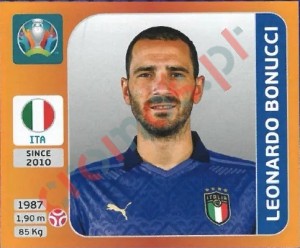16 Leonardo Bonucci – UEFA Euro 2020 Tournament Edition Panini