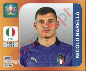 20 Nicolo Barella – UEFA Euro 2020 Tournament Edition Panini