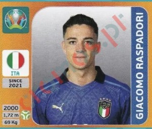 31x Giacomo Raspadori – UEFA Euro 2020 Tournament Edition Panini