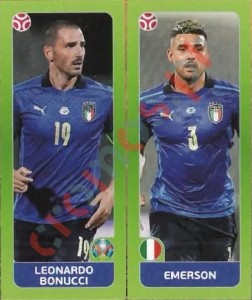 33 Leonardo Bonucci / Emerson Palmieri – UEFA Euro 2020 Tournament Edition Panini