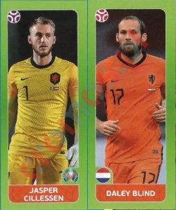 262 Jasper Cillessen / Daley Blind – UEFA Euro 2020 Tournament Edition Panini