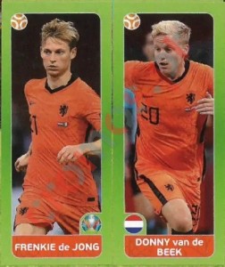 265 Frenkie de Jong / Donny van de Beek – UEFA Euro 2020 Tournament Edition Panini