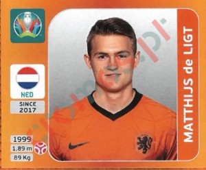 273 Matthijs de Ligt – UEFA Euro 2020 Tournament Edition Panini